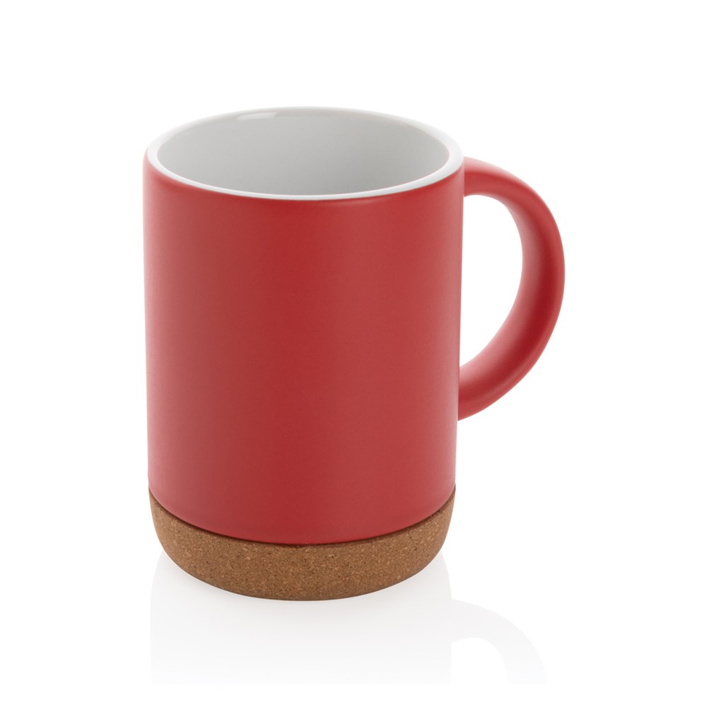 Keramische mok met kurken bodem 280 ml
