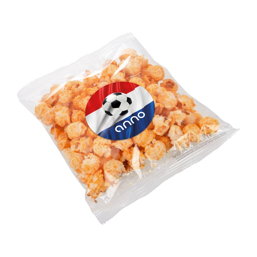 Transparant zakje met popcorn