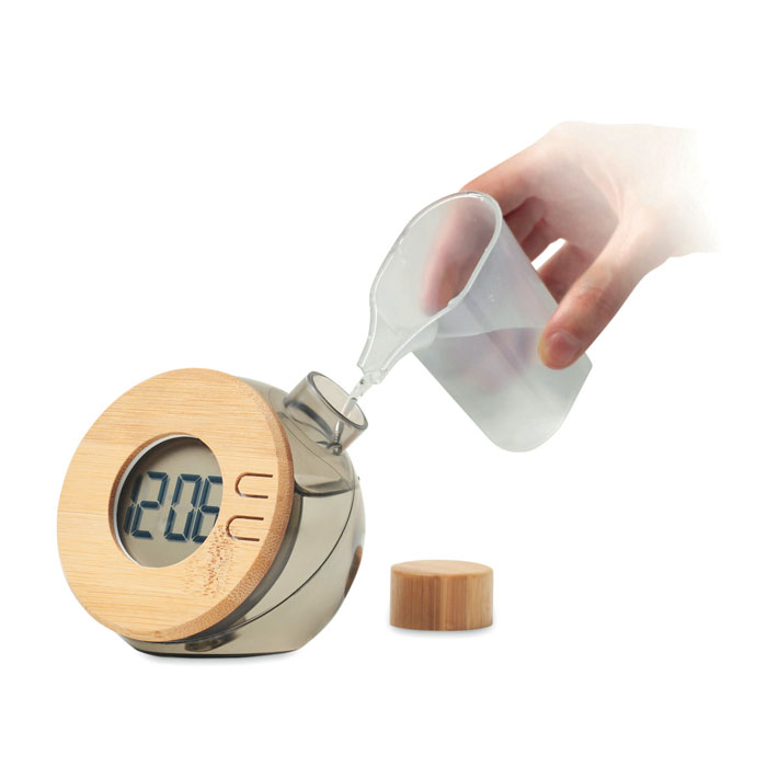 DROPPY LUX - Water bamboe LCD klok