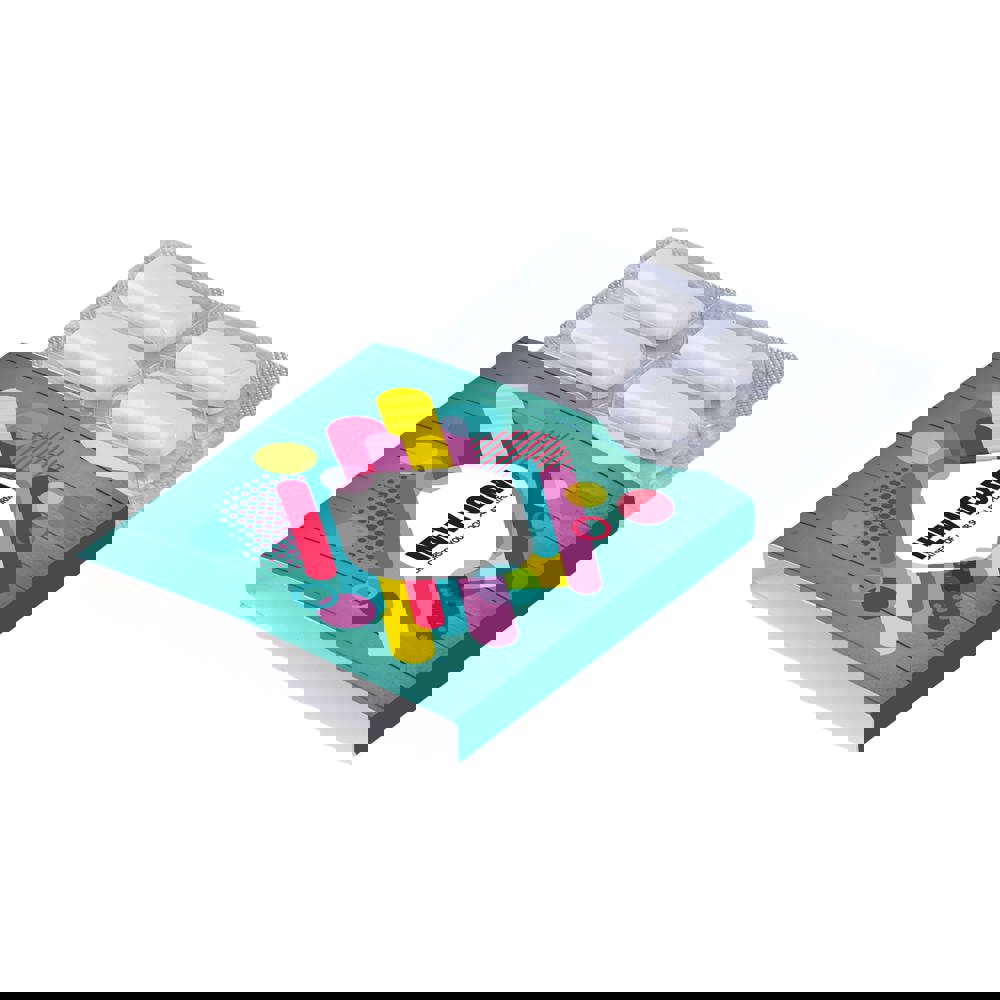 Blister met 6 kauwgomtabletten met Xylitol
