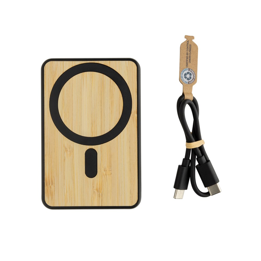Zen RCS rplastic 5000 mah 5W magnetische bamboe powerbank