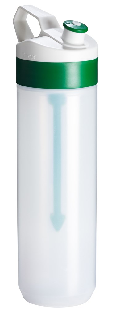 Fuse 450ml, Transparant - Wit, Donker groen Dop