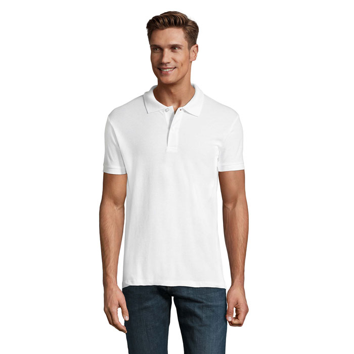 PERFECT MEN - PERFECT HEREN Polo 180g 3XL wit
