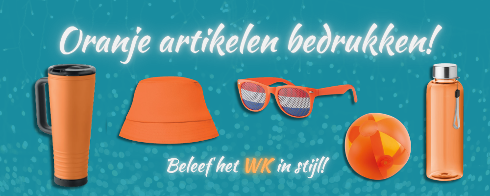 oranje artikelen bedrukken