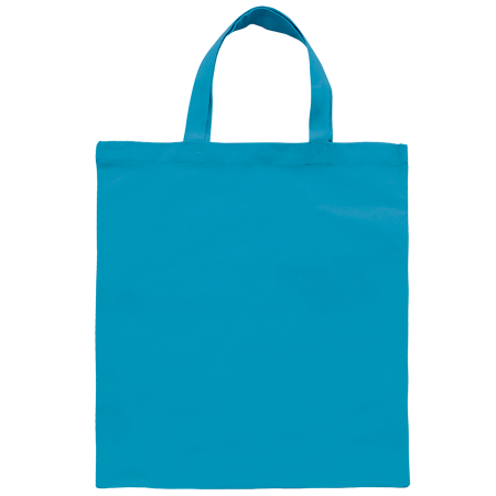 Katoenen draagtas gekleurd met korte hengsels, 136 gr/m²
