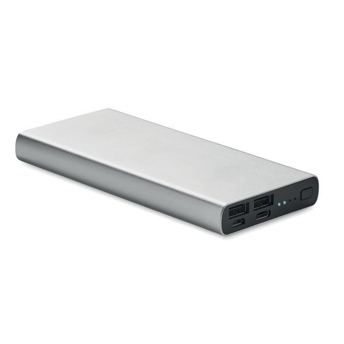 POWERFLAT 8 C - 10000 mAh powerbank Mat zilver