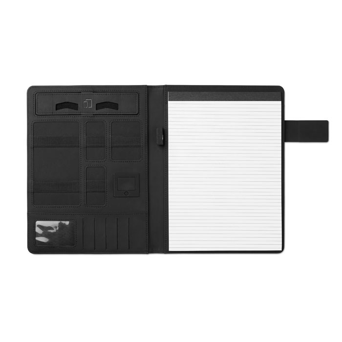POWERFOLDY - A4 schrijfmap met powerbank