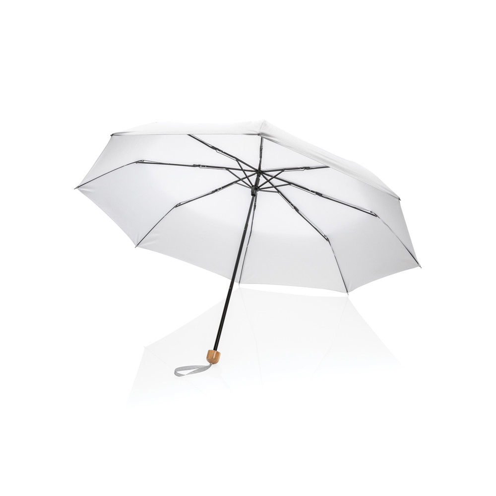 20.5" Impact AWARE™ RPET 190T pongee bamboe miniparaplu