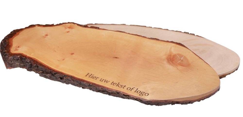 Serveerplank met schors elzen 40-46 cm