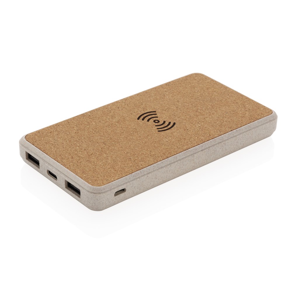 Kurk en tarwestro 8000 mAh 5W draadloze powerbank