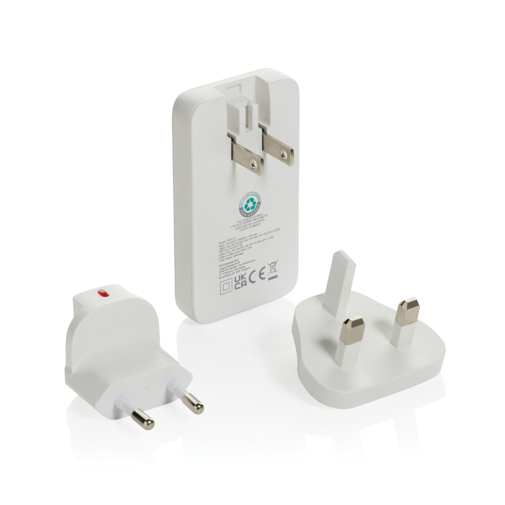 Fluxo RCS 65W platte GaN-lader met universele connectors
