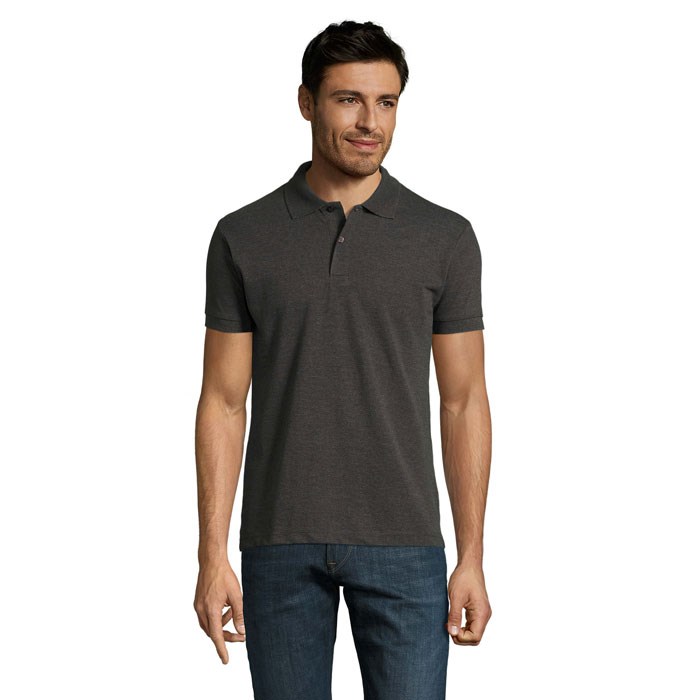 PERFECT MEN - PERFECT HEREN Polo 180g 3XL Charcoal Melange