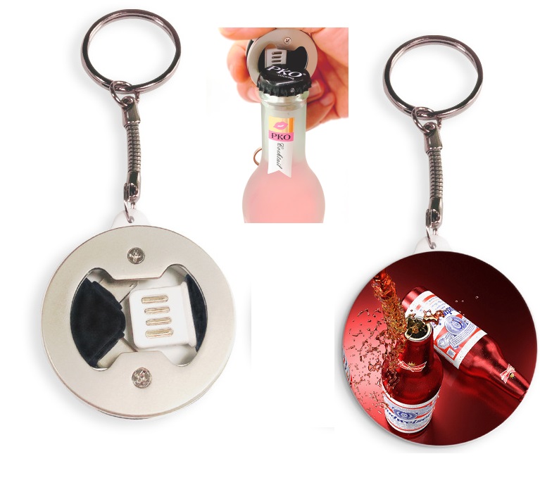 Bieropener + Oplaadkabel sleutelhanger