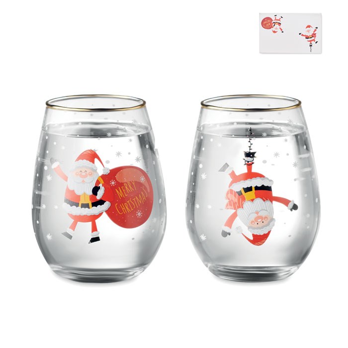 NOEL - Set van 2 kerstglazen