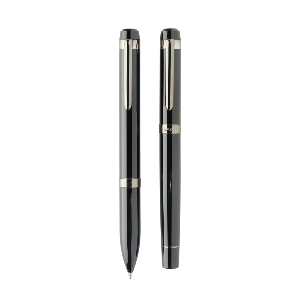 Swiss peak OSLO recycled stainless steel deluxe pen set