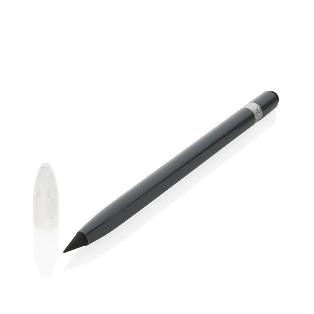 Aluminium inktloze pen met gum
