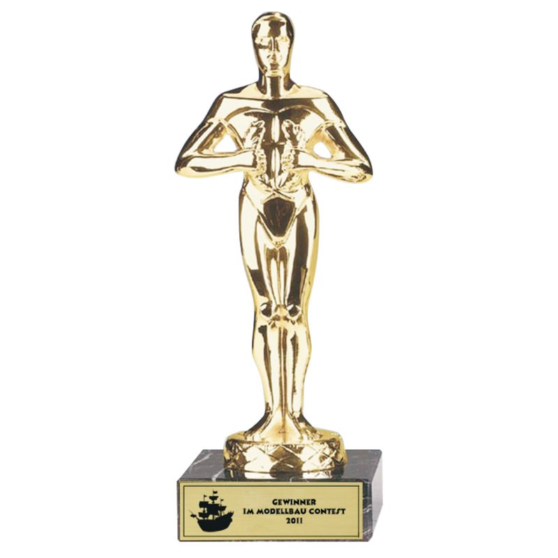 Gouden massief vergulde standbeeld award | Classic Achievement